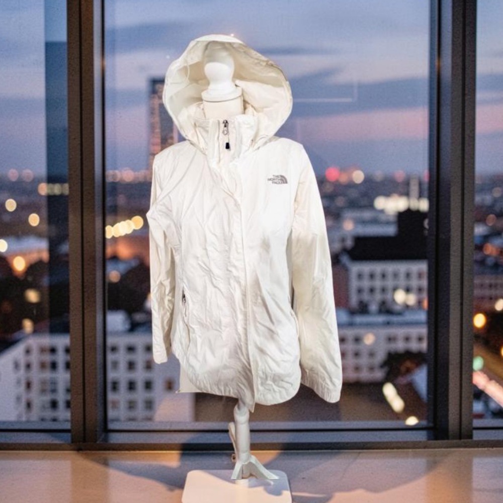The North Face Women's Hooded Cream Jacket GUC - Picture 4 of 11